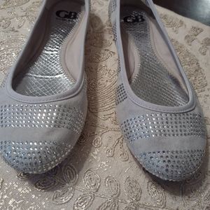 Gianni bini silver grey bling flats